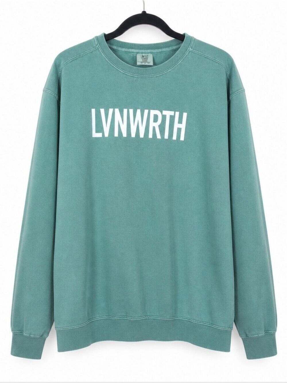 Comfort Colors Faded Olive Green Crewneck Sweatshirt Leavenworth WA Women's XL - Picture 1 of 10